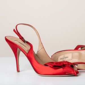 Valentino Red Satin High Heels